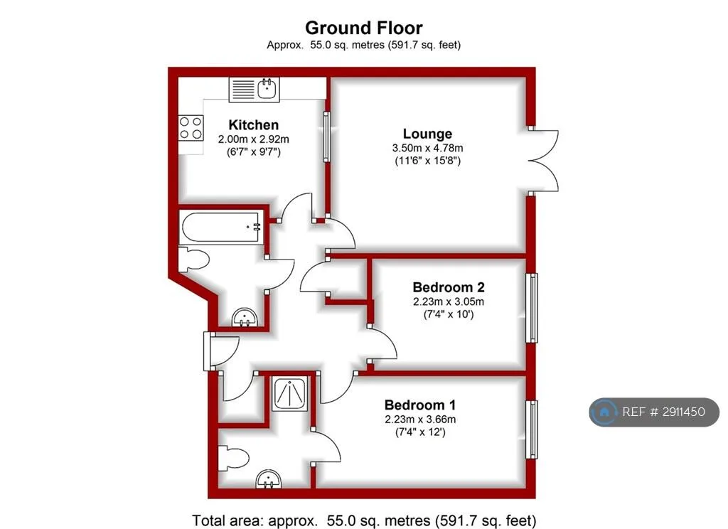 2 bedroom flat for rent