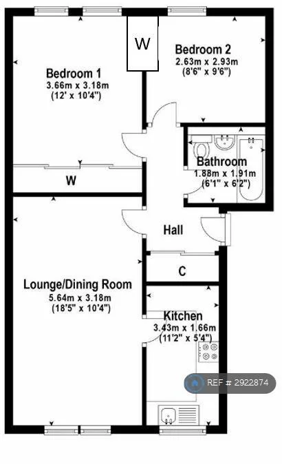 2 bedroom flat for rent