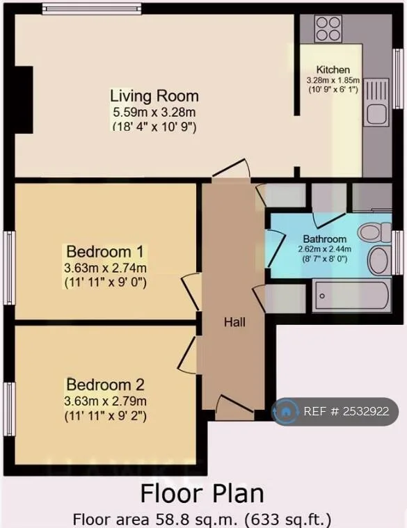 2 bedroom flat for rent
