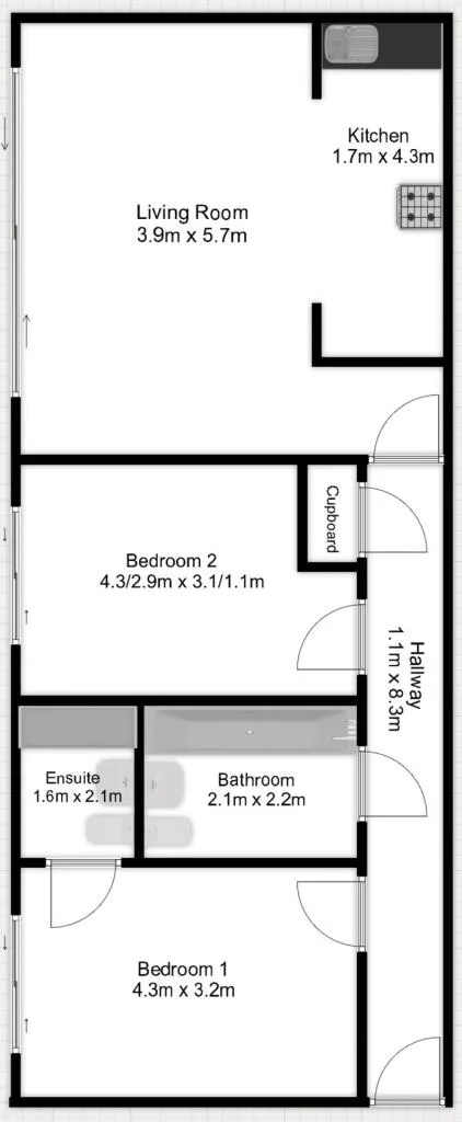 2 bedroom apartment for rent