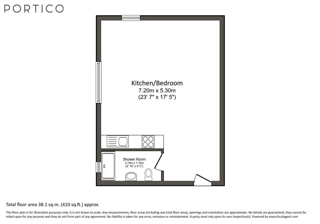 Studio flat for rent