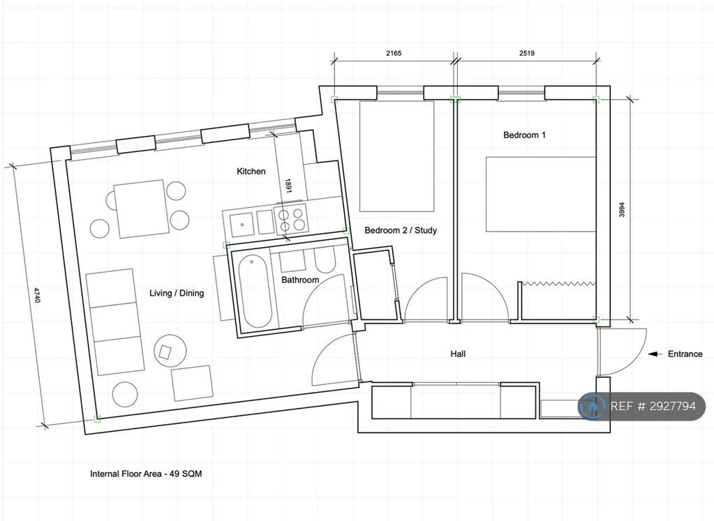 2 bedroom flat for rent
