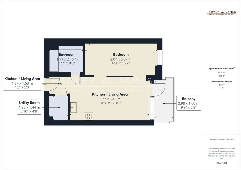 Studio flat for rent