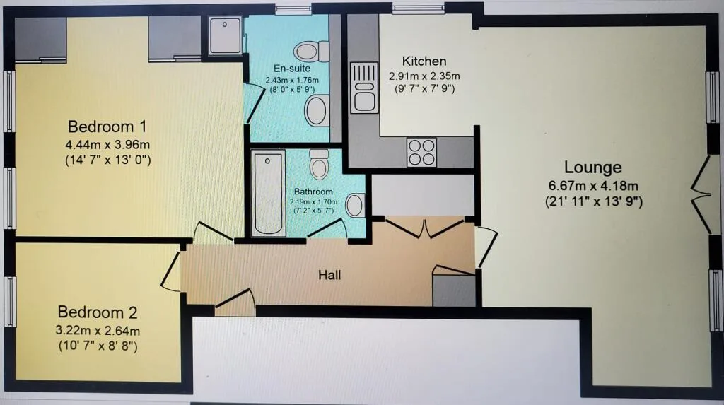 2 bedroom flat for rent
