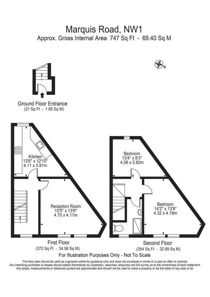 2 bedroom maisonette for rent