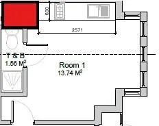 Studio flat for rent