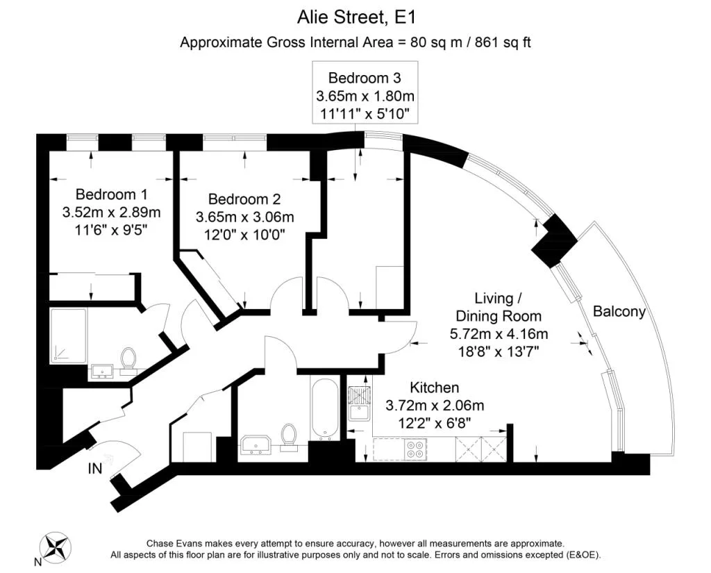 3 bedroom flat for rent