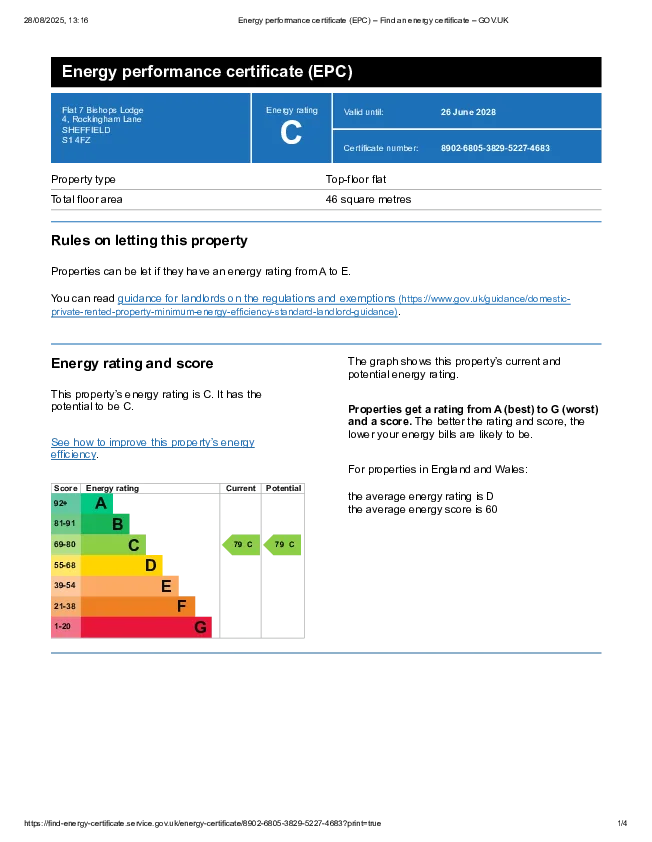 EPC certificate
