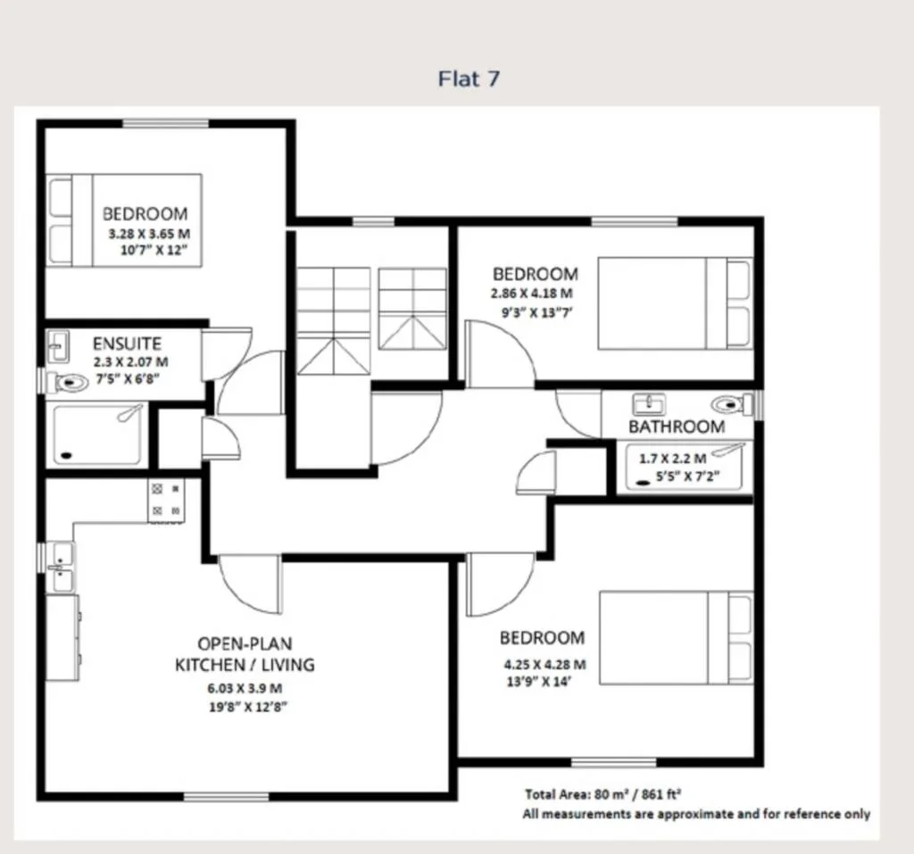 3 bedroom flat for rent