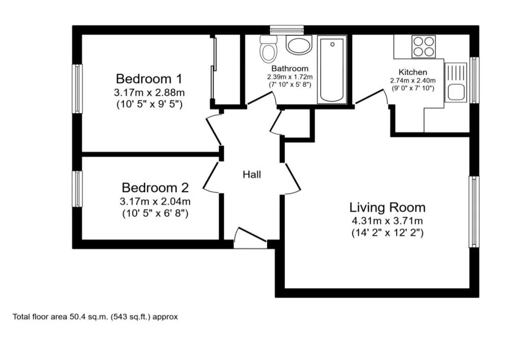 2 bedroom flat for rent