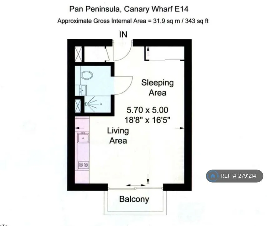 Studio flat for rent