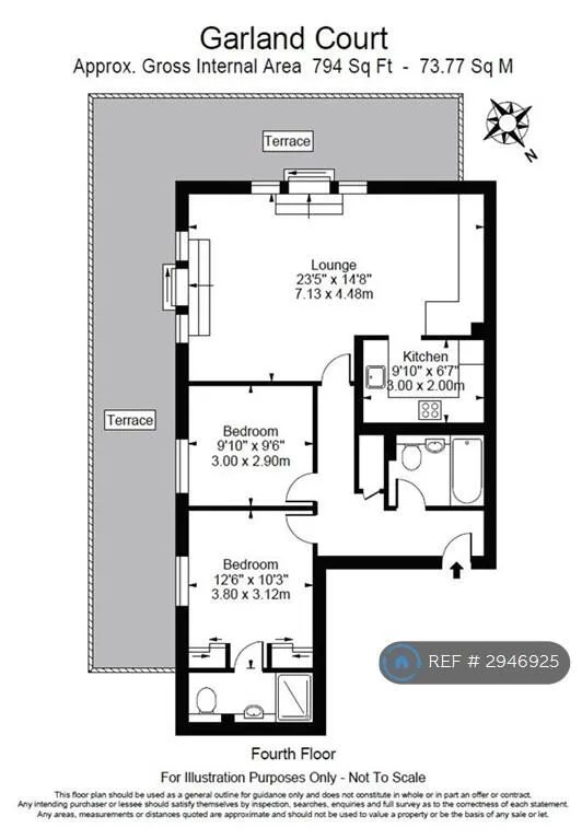 2 bedroom penthouse for rent