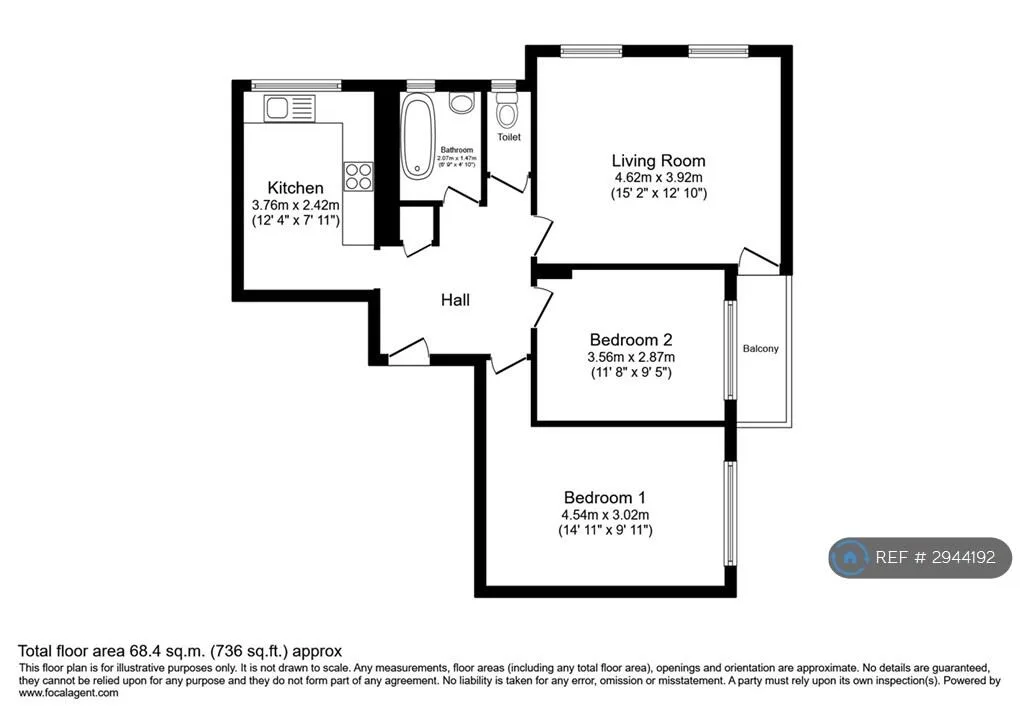 2 bedroom flat for rent