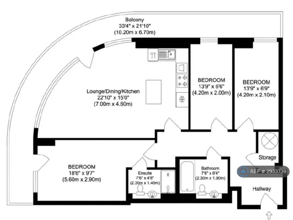 3 bedroom flat for rent