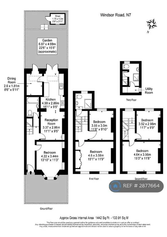 5 bedroom terraced house for rent