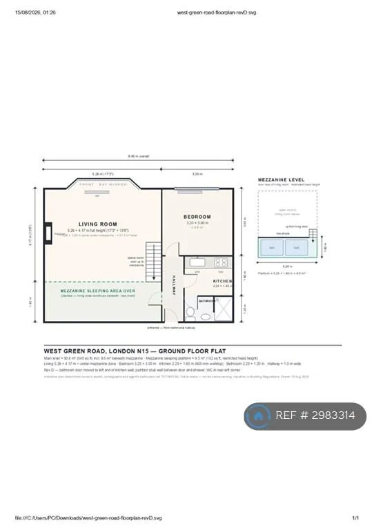 1 bedroom flat for rent