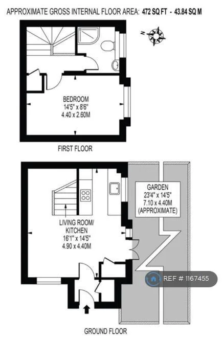 1 bedroom semi-detached house for rent