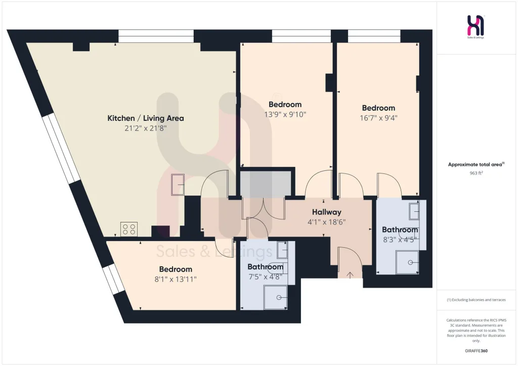 3 bedroom flat for rent