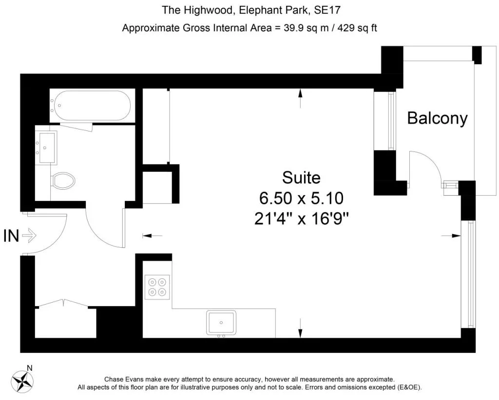 Studio flat for rent