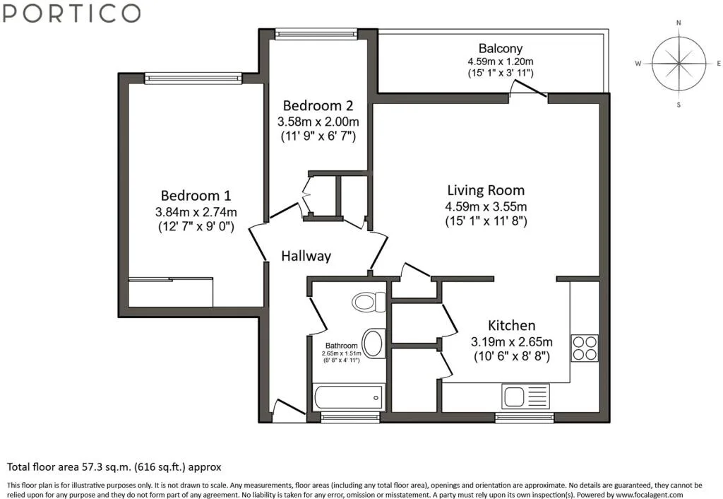 2 bedroom flat for rent
