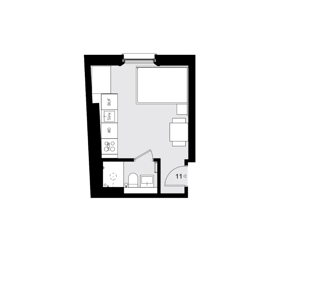 Studio flat for rent