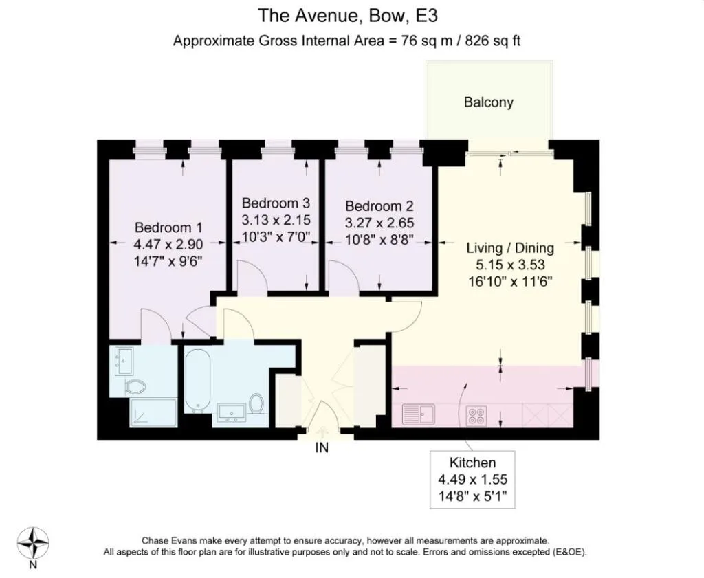 3 bedroom flat for rent