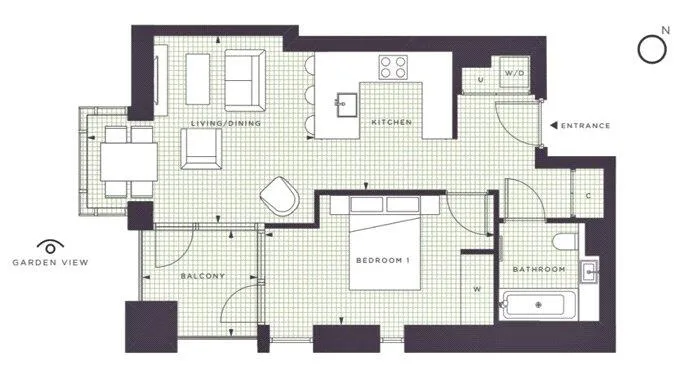 1 bedroom apartment for rent