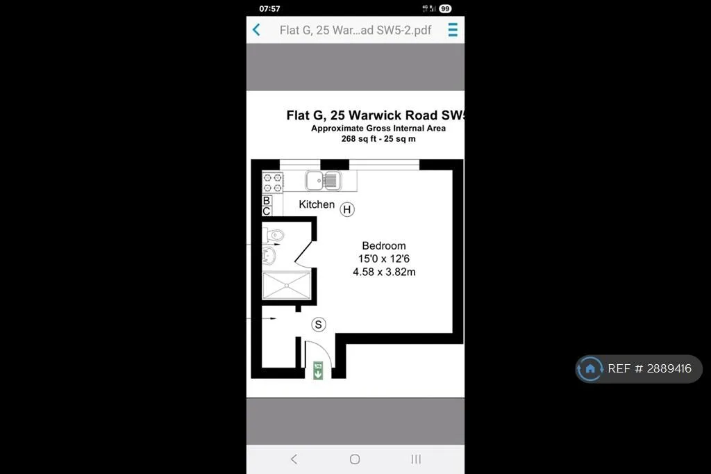 Studio flat for rent