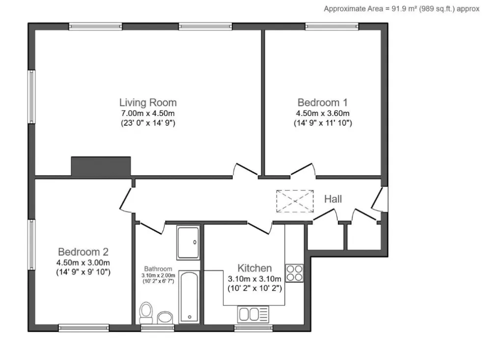2 bedroom flat for rent