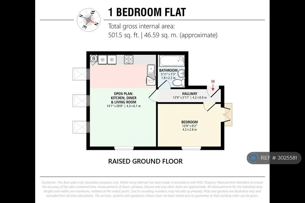 1 bedroom flat for rent