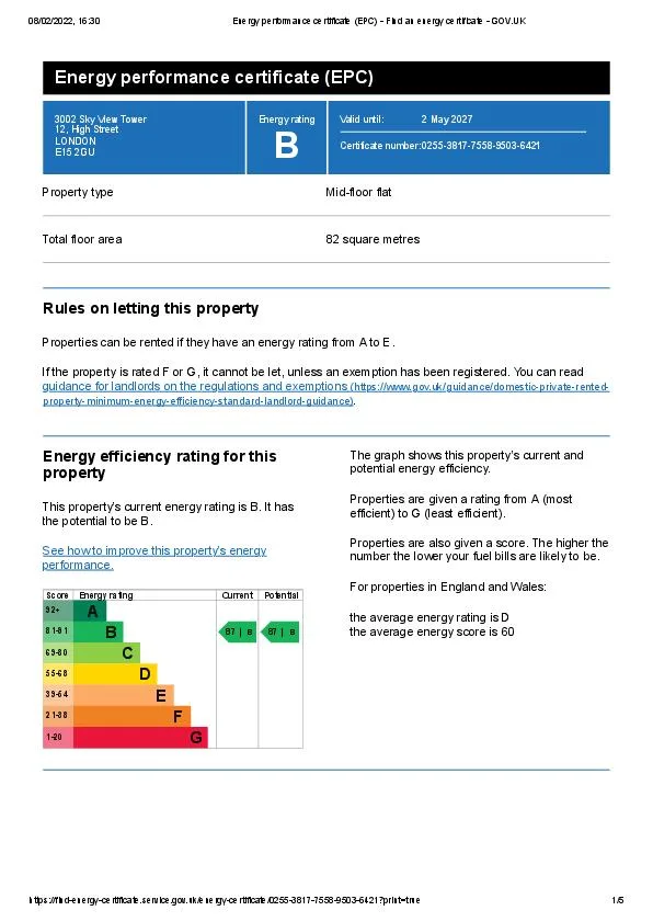 EPC certificate