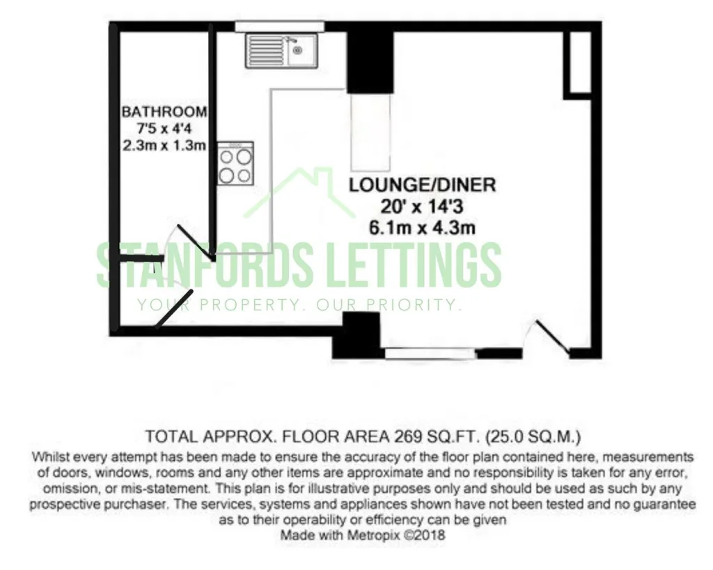 Studio flat for rent