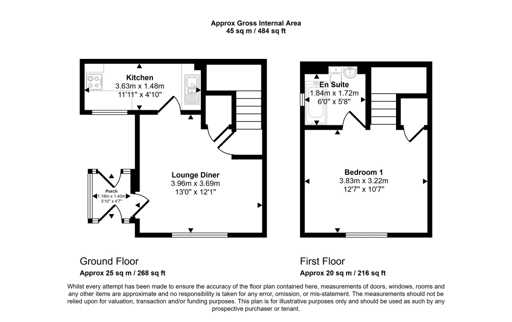 1 bedroom semi-detached house for rent