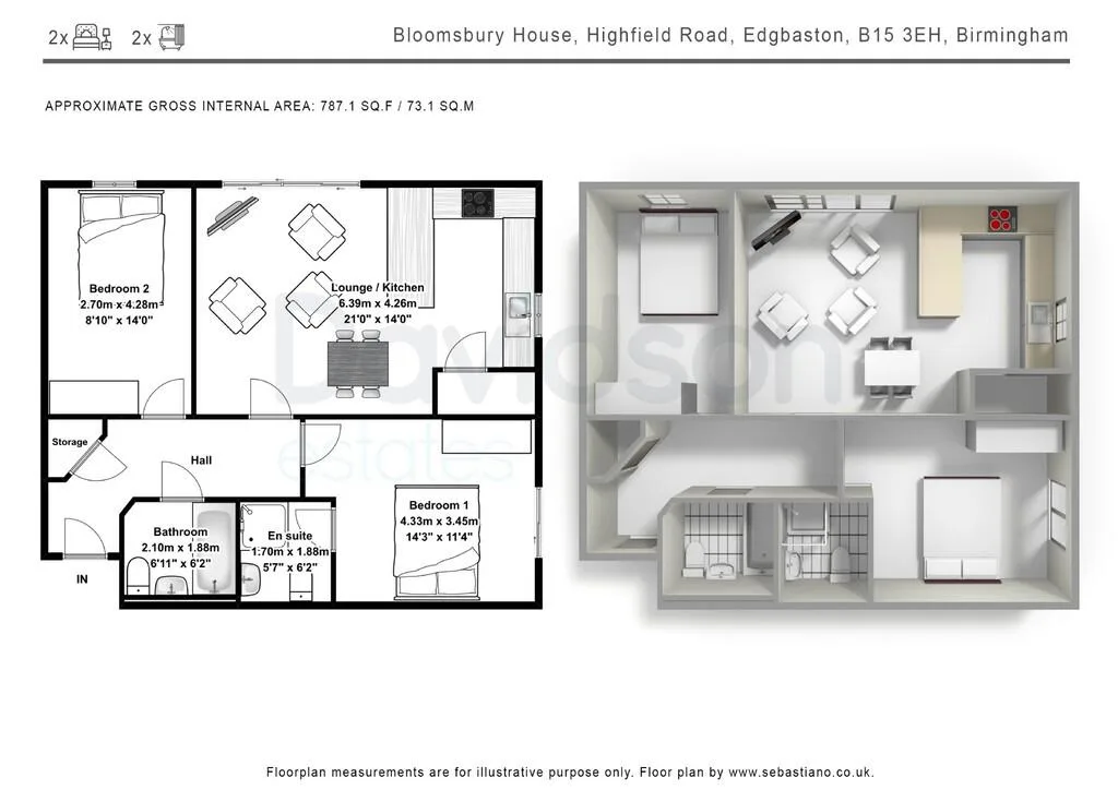2 bedroom flat for rent