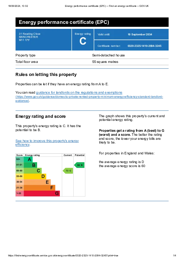 EPC certificate