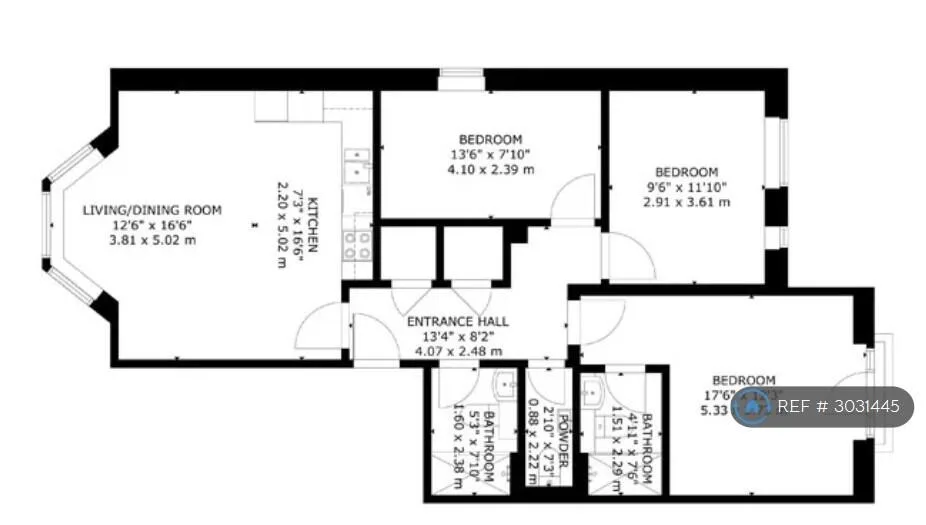 3 bedroom flat for rent