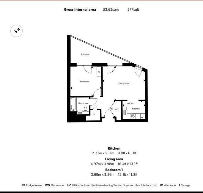 1 bedroom flat for rent