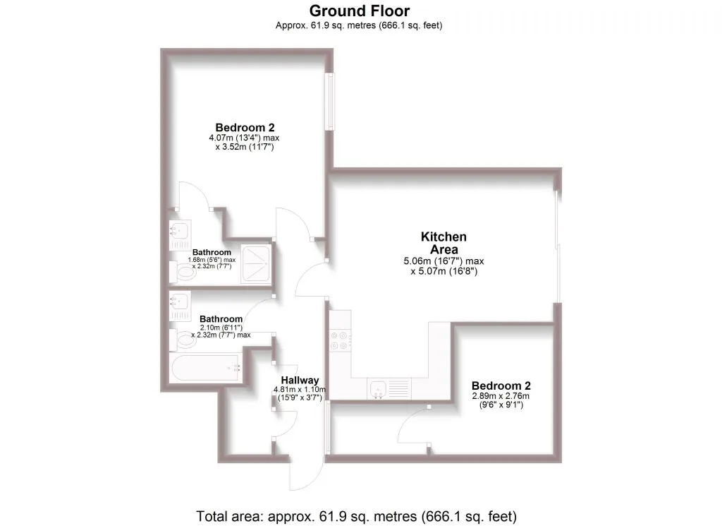 2 bedroom flat for rent