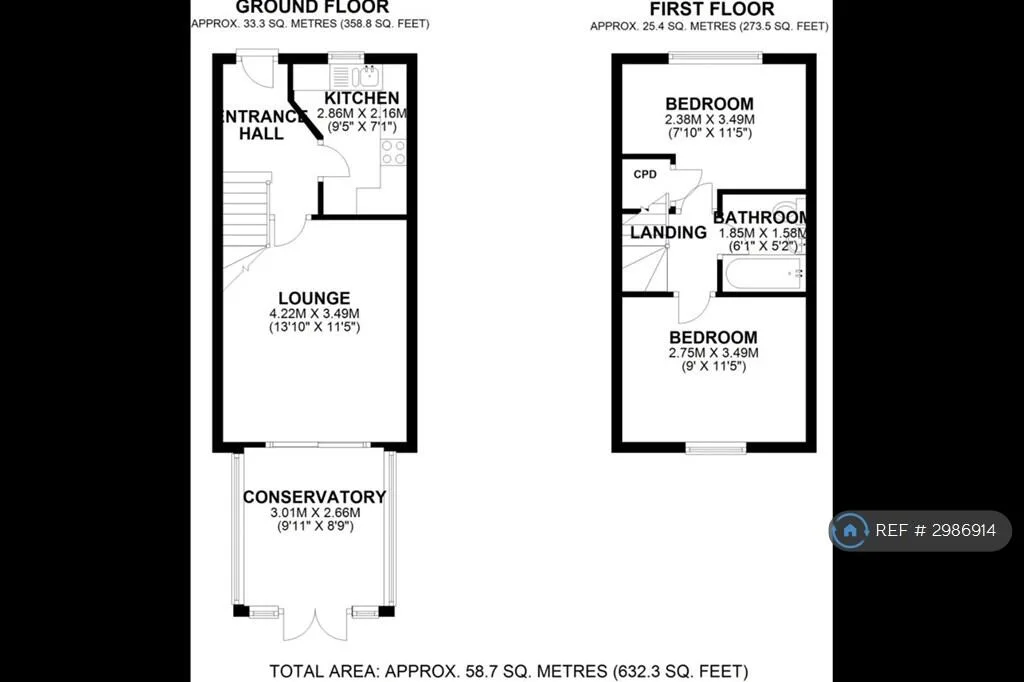 2 bedroom terraced house for rent