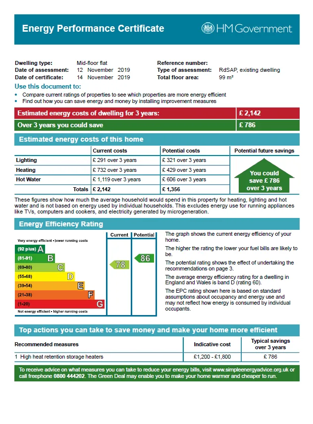 EPC certificate