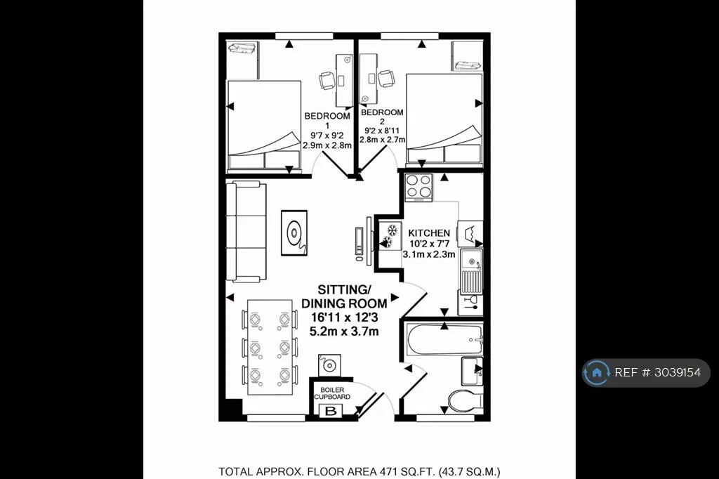 2 bedroom flat for rent