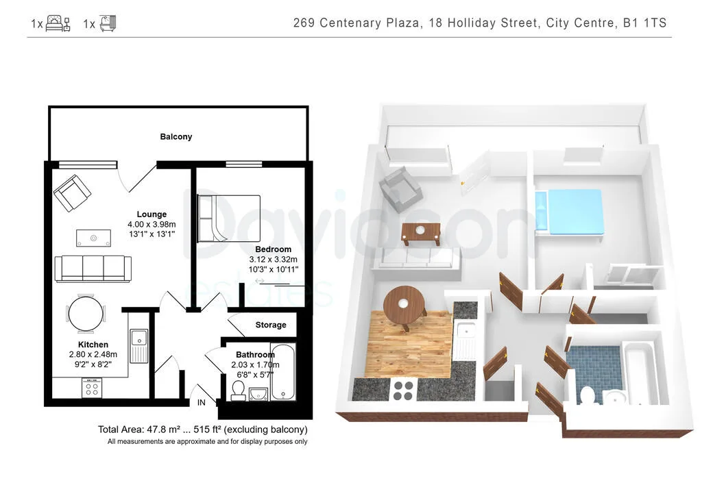 1 bedroom flat for rent