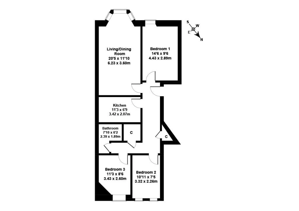 3 bedroom flat for rent