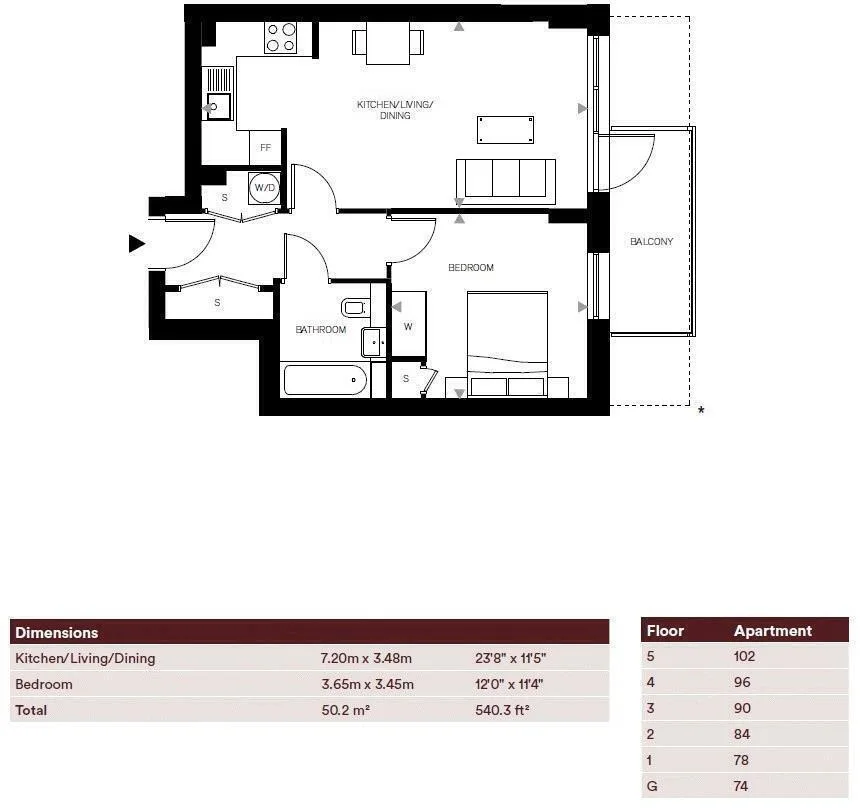 1 bedroom flat for rent