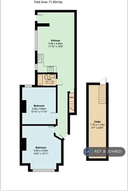 2 bedroom flat for rent