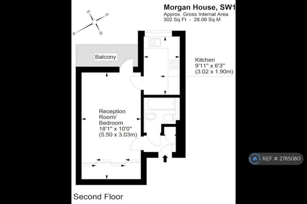 Studio flat for rent