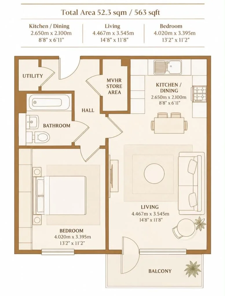 1 bedroom apartment for rent