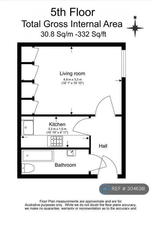 Studio flat for rent