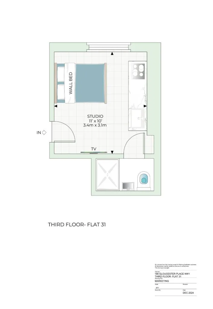 Studio flat for rent