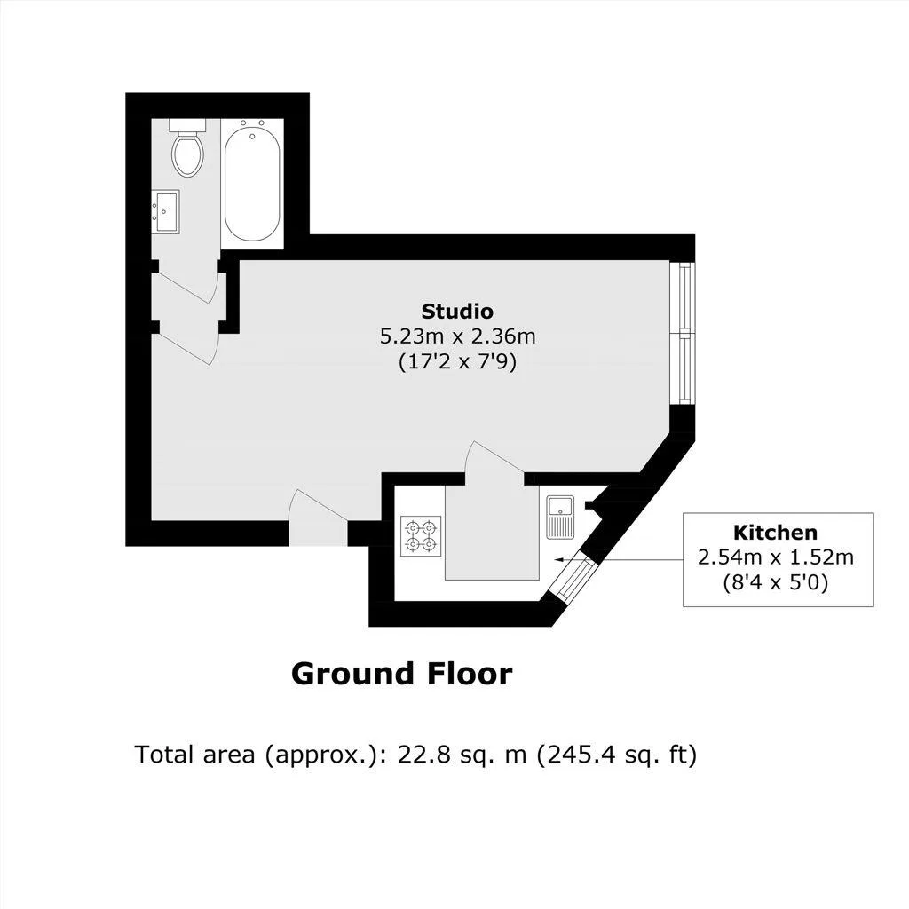 Studio flat for rent